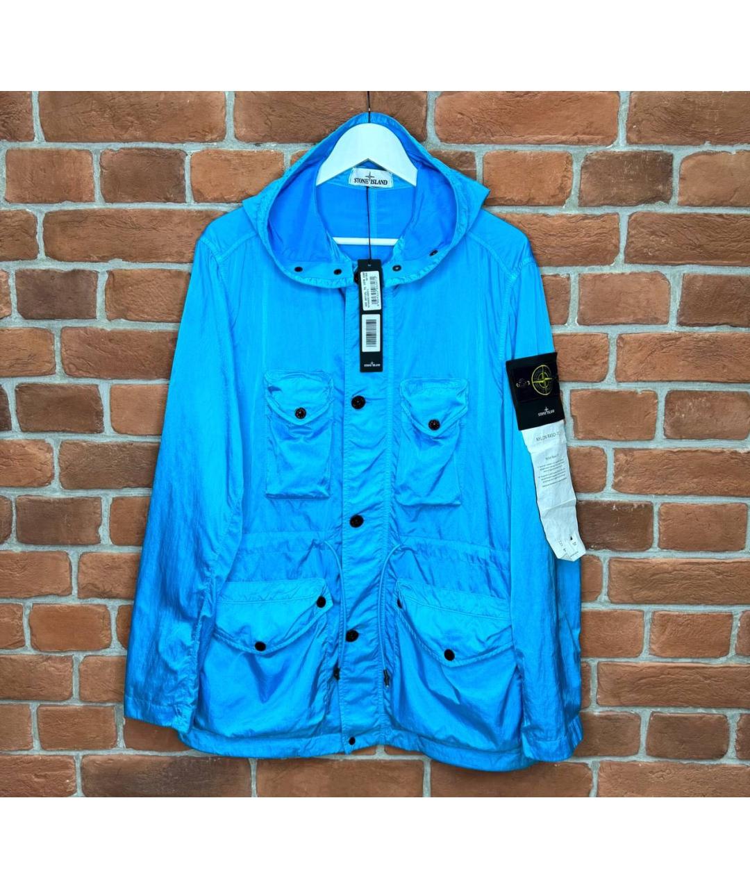 STONE ISLAND Голубая полиамидовая куртка, фото 7