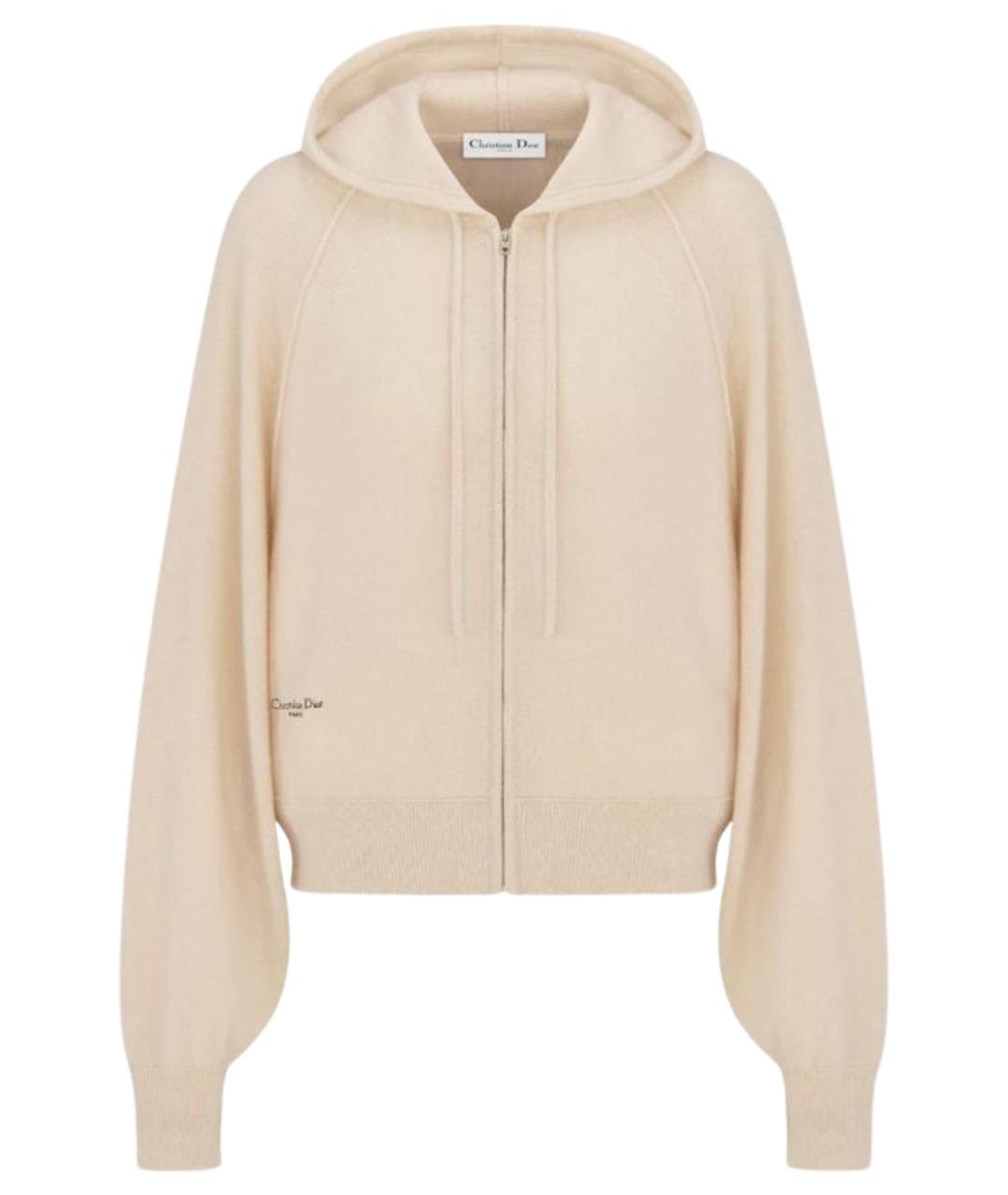 CHRISTIAN DIOR Бежевый кашемировый кардиган, фото 1