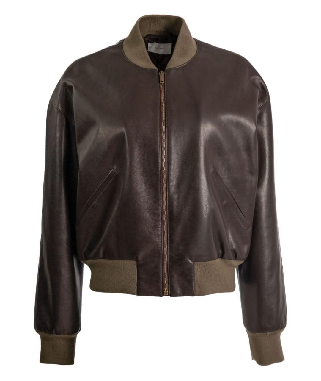 THE ROW Коричневая кожаная куртка, фото 1