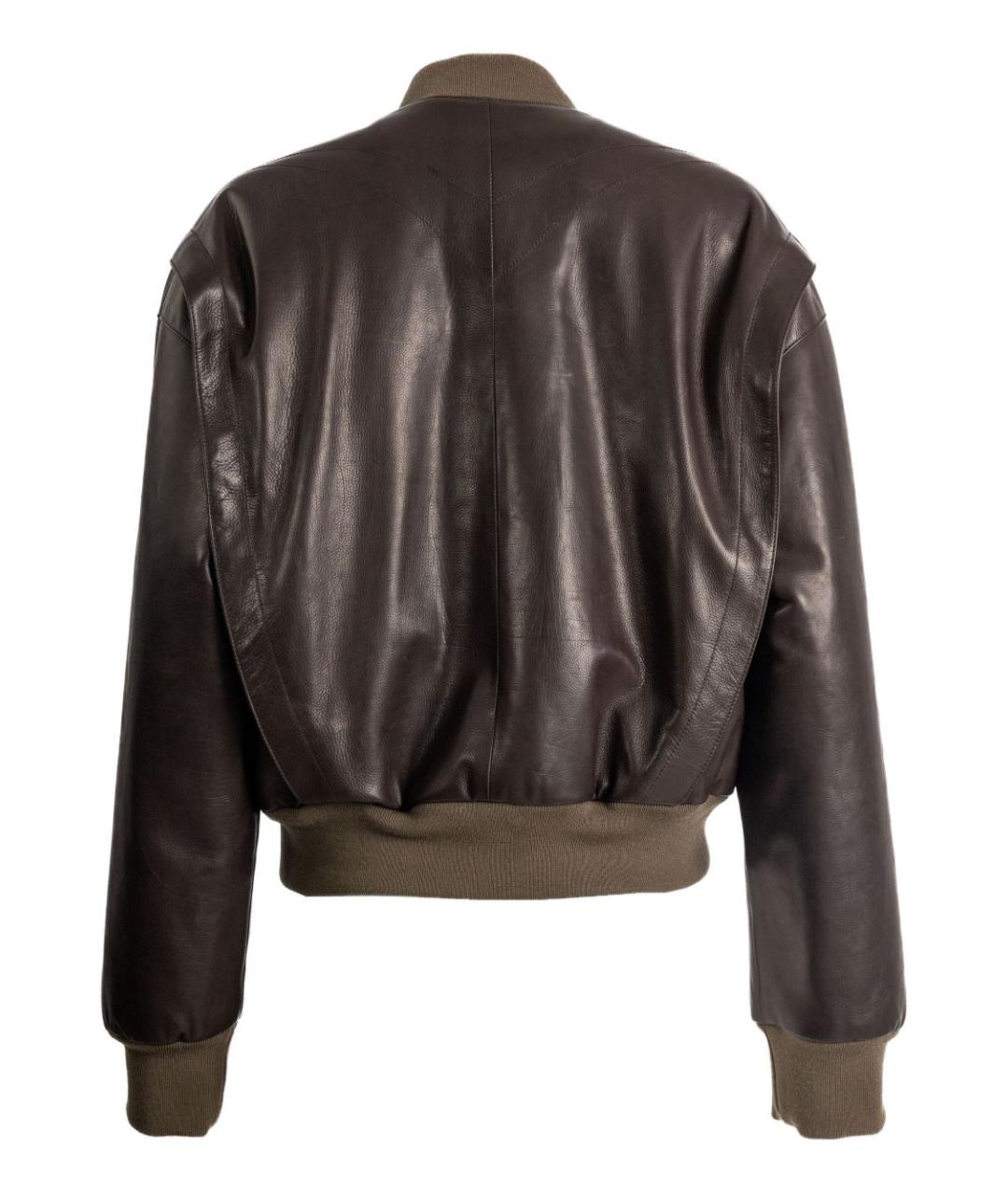 THE ROW Коричневая кожаная куртка, фото 2