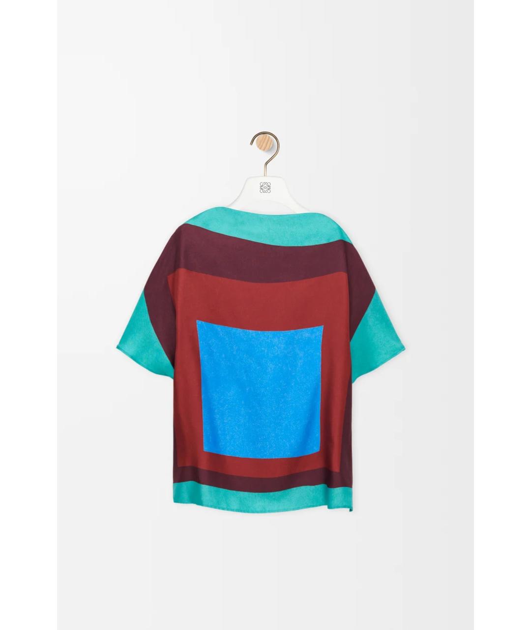 LOEWE Мульти шелковая футболка, фото 7