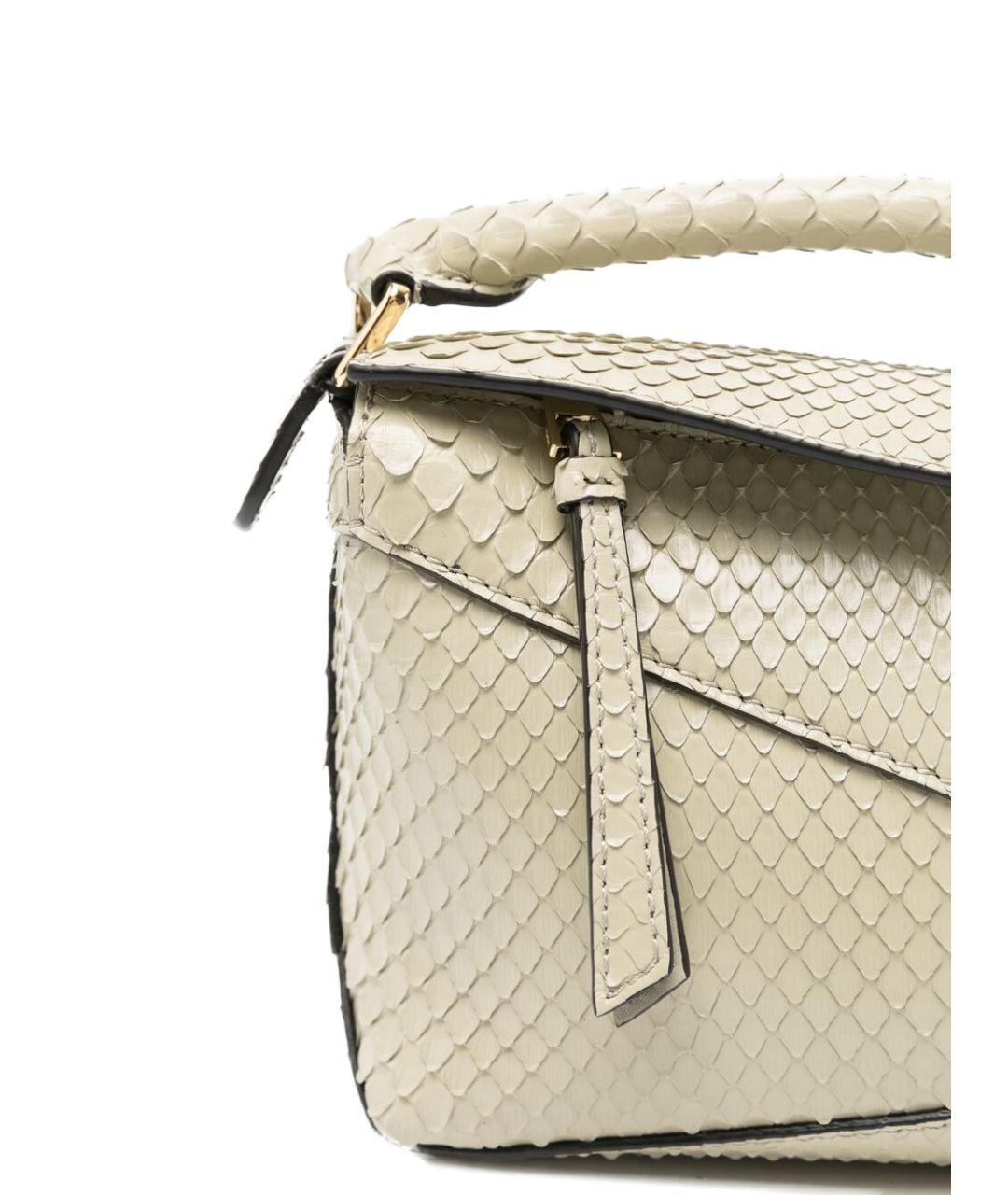 LOEWE Бежевая кожаная сумка через плечо, фото 3