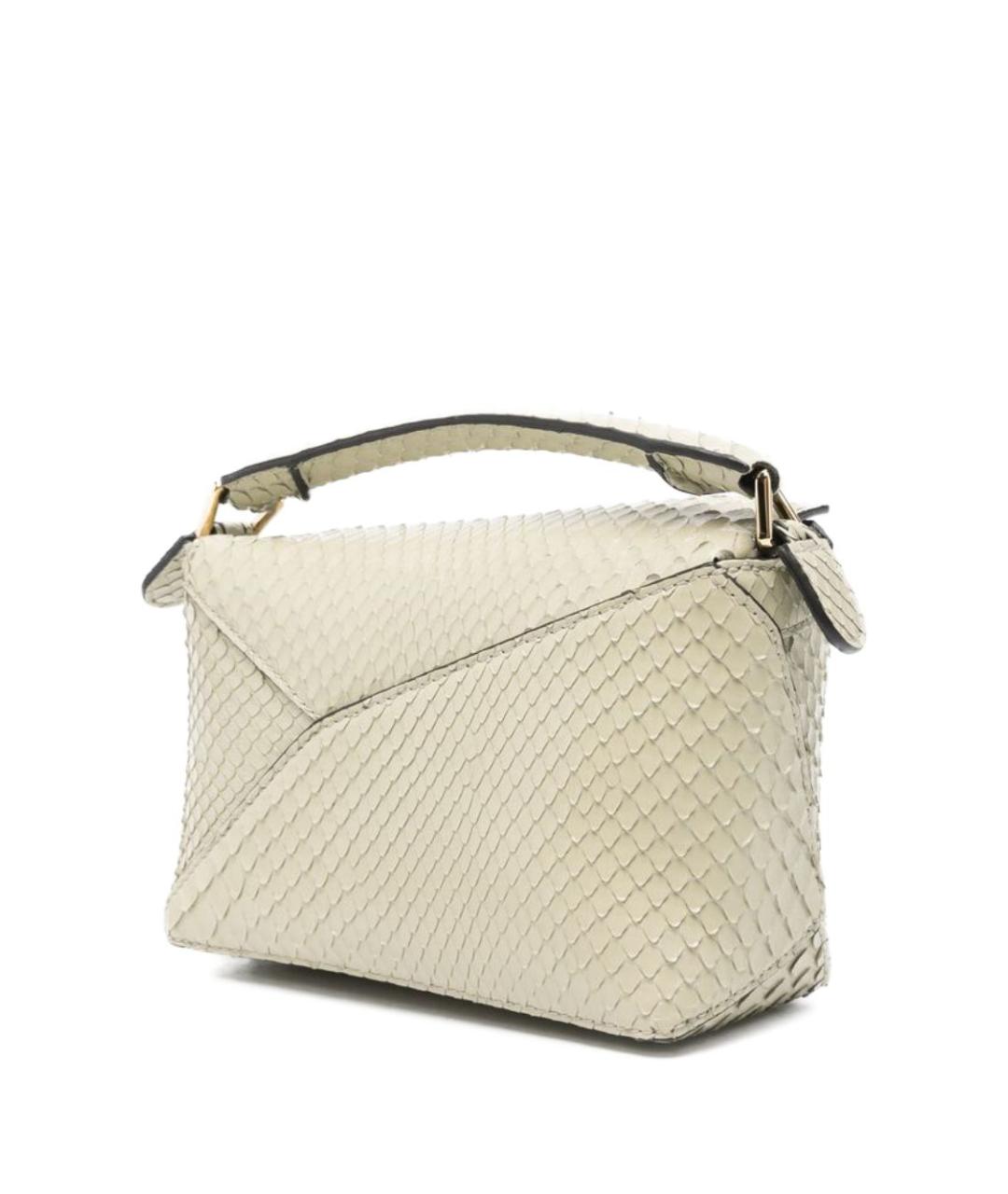 LOEWE Бежевая кожаная сумка через плечо, фото 5