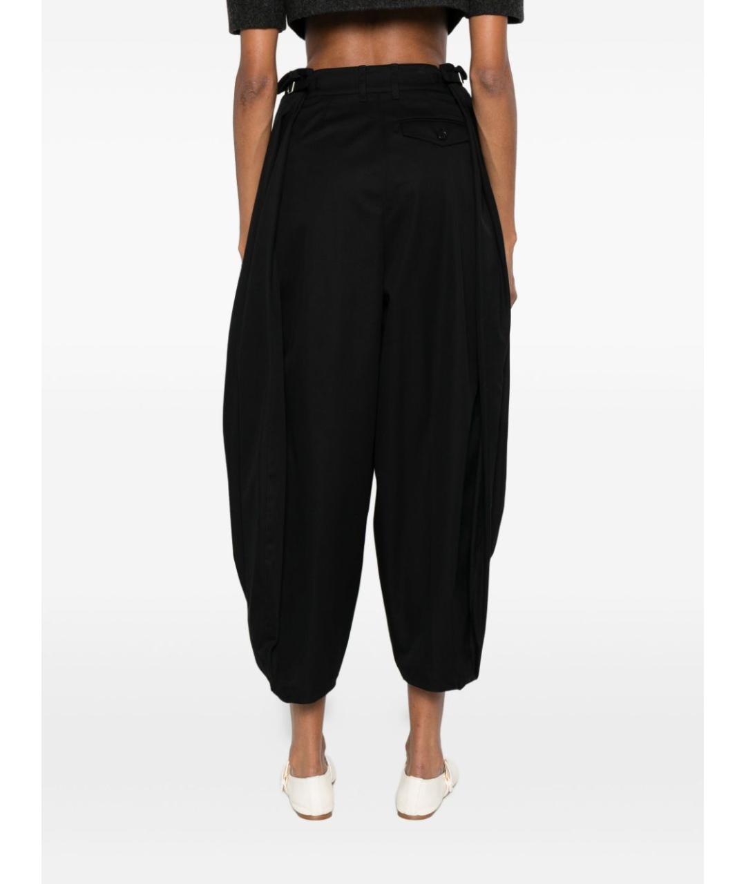 LOEWE Черные хлопковые брюки широкие, фото 5