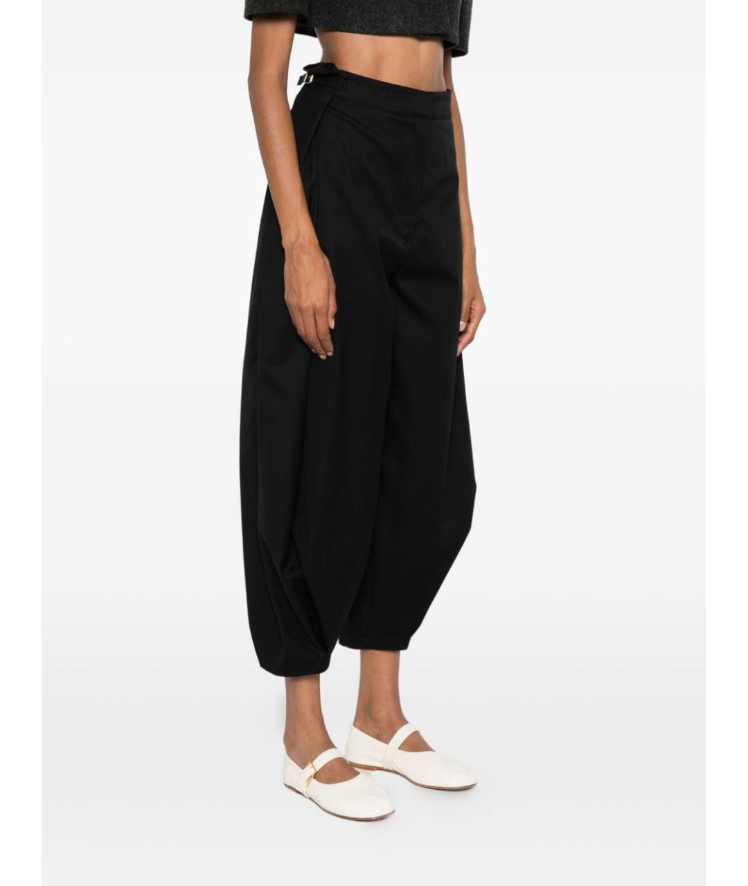 LOEWE Черные хлопковые брюки широкие, фото 4
