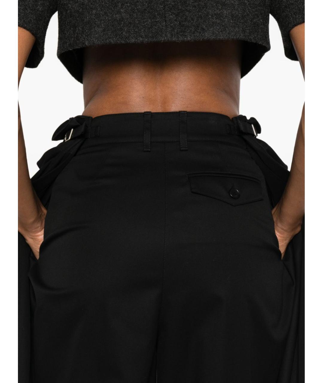 LOEWE Черные хлопковые брюки широкие, фото 2