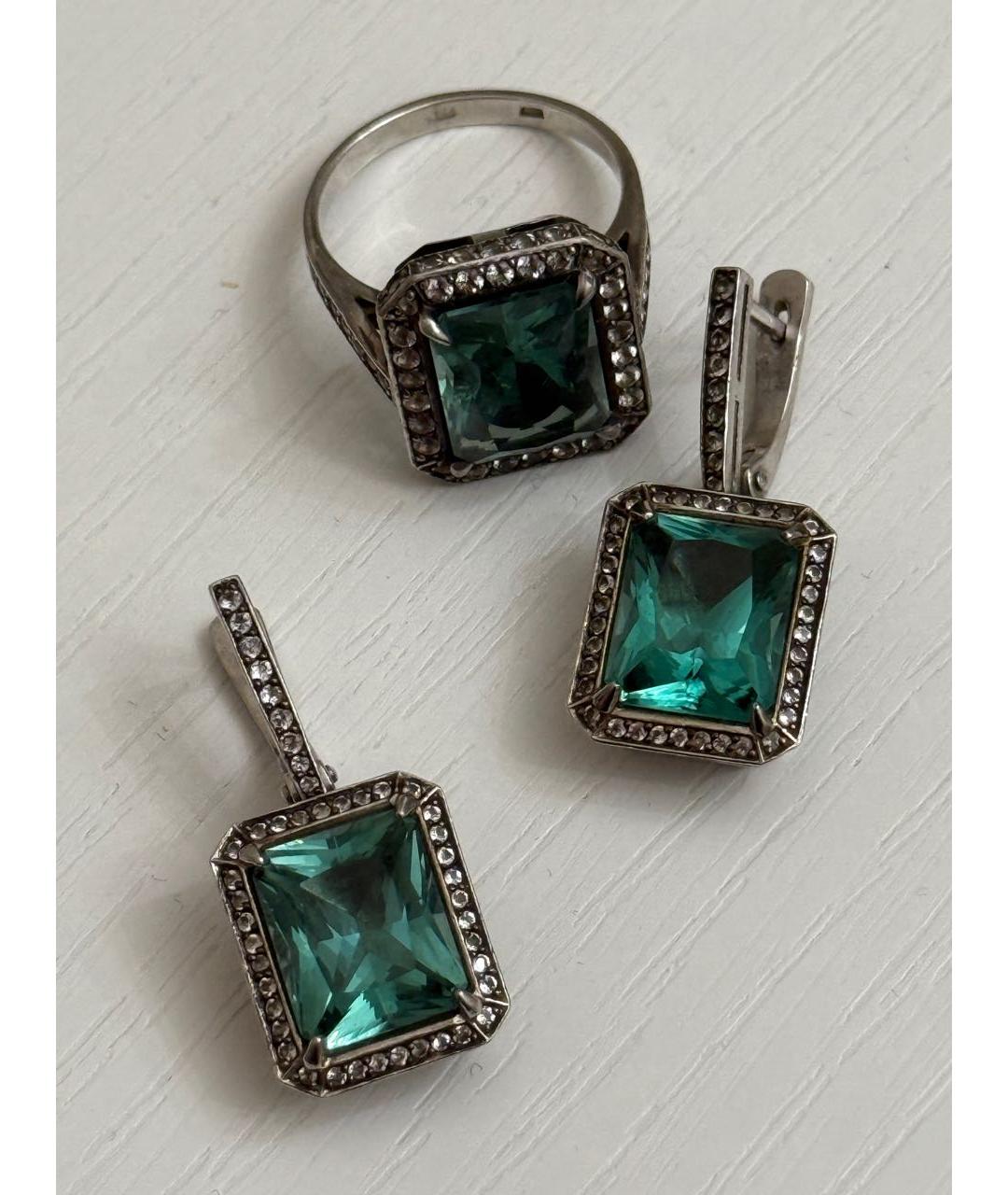 AXENOFF Зеленый серебряный комплект, фото 4