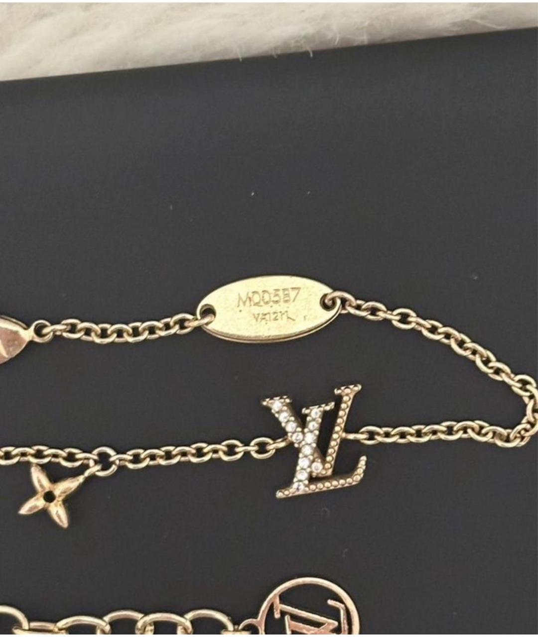 LOUIS VUITTON Золотой металлический браслет, фото 3