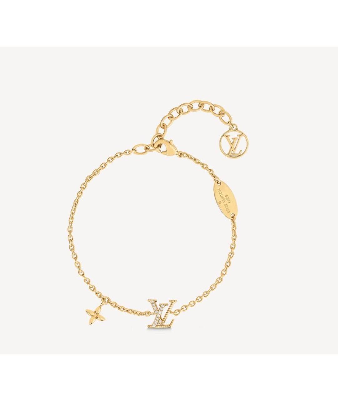 LOUIS VUITTON Золотой металлический браслет, фото 4