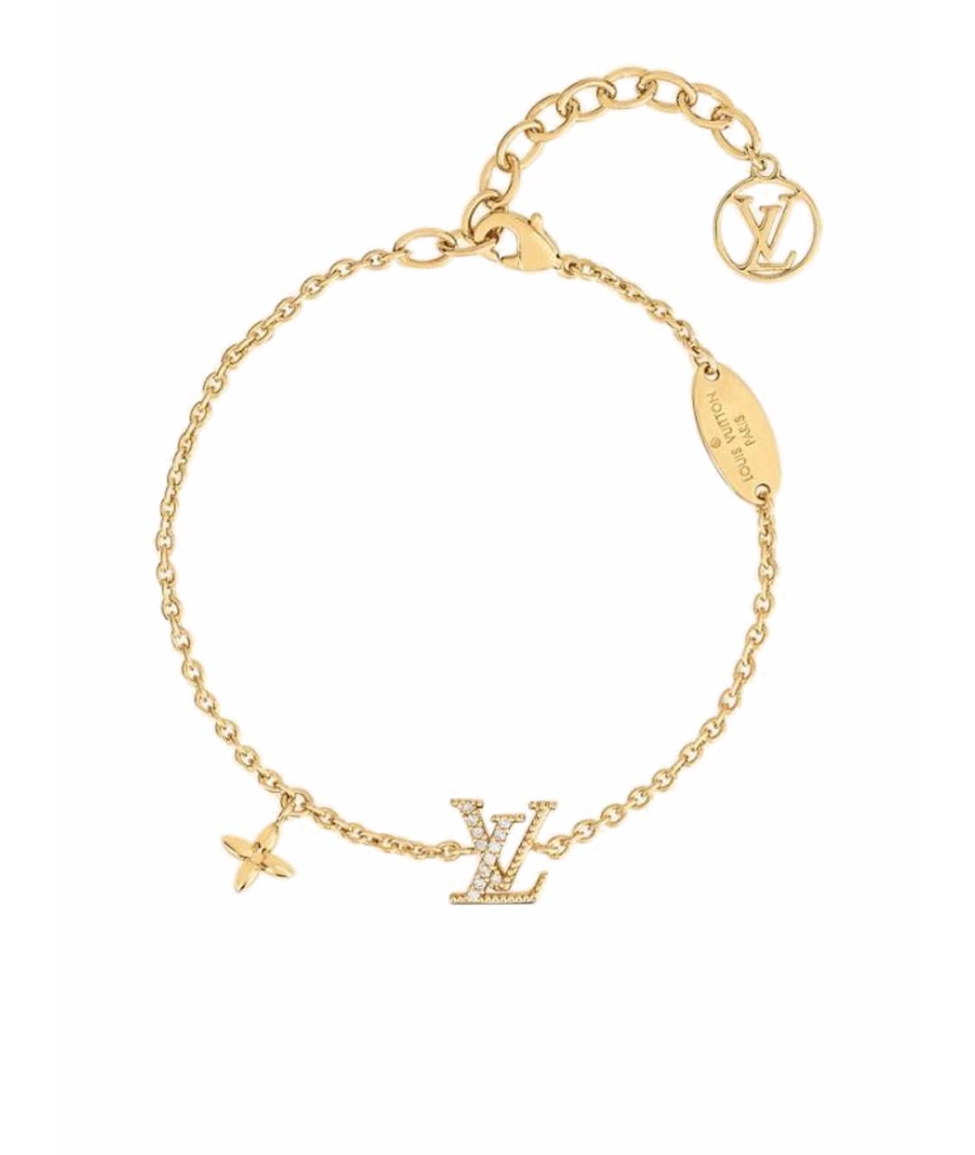 LOUIS VUITTON Золотой металлический браслет, фото 1