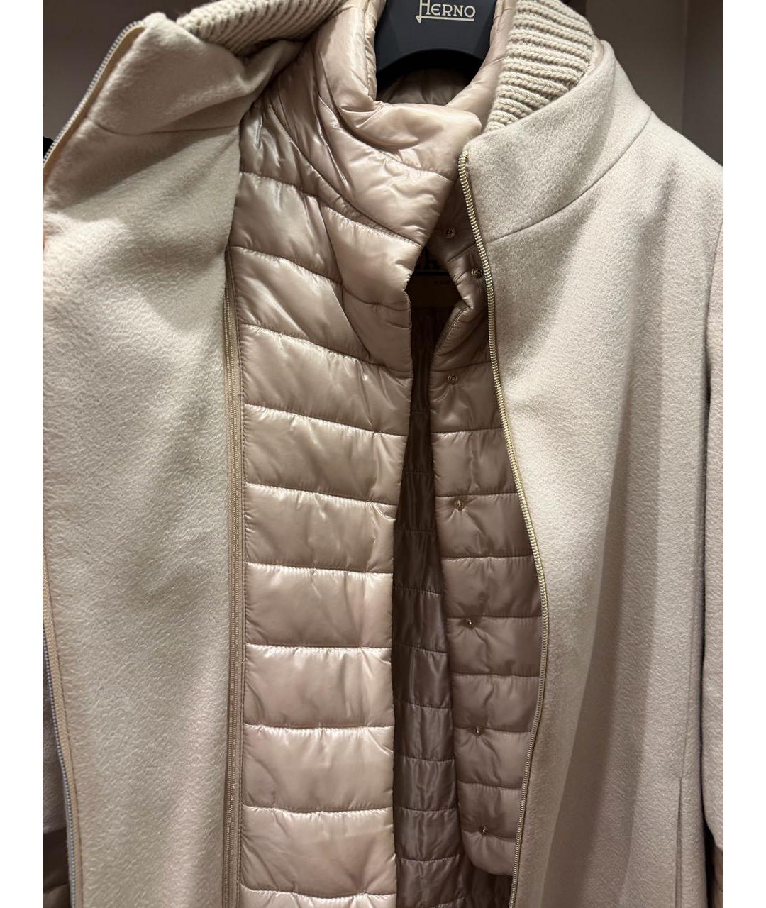 HERNO Бежевое кашемировое пальто, фото 4