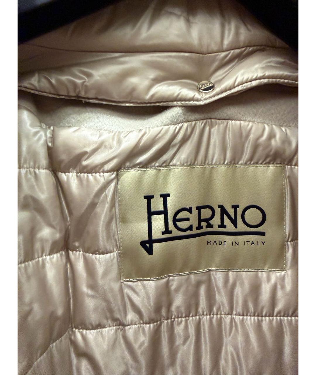 HERNO Бежевое кашемировое пальто, фото 2