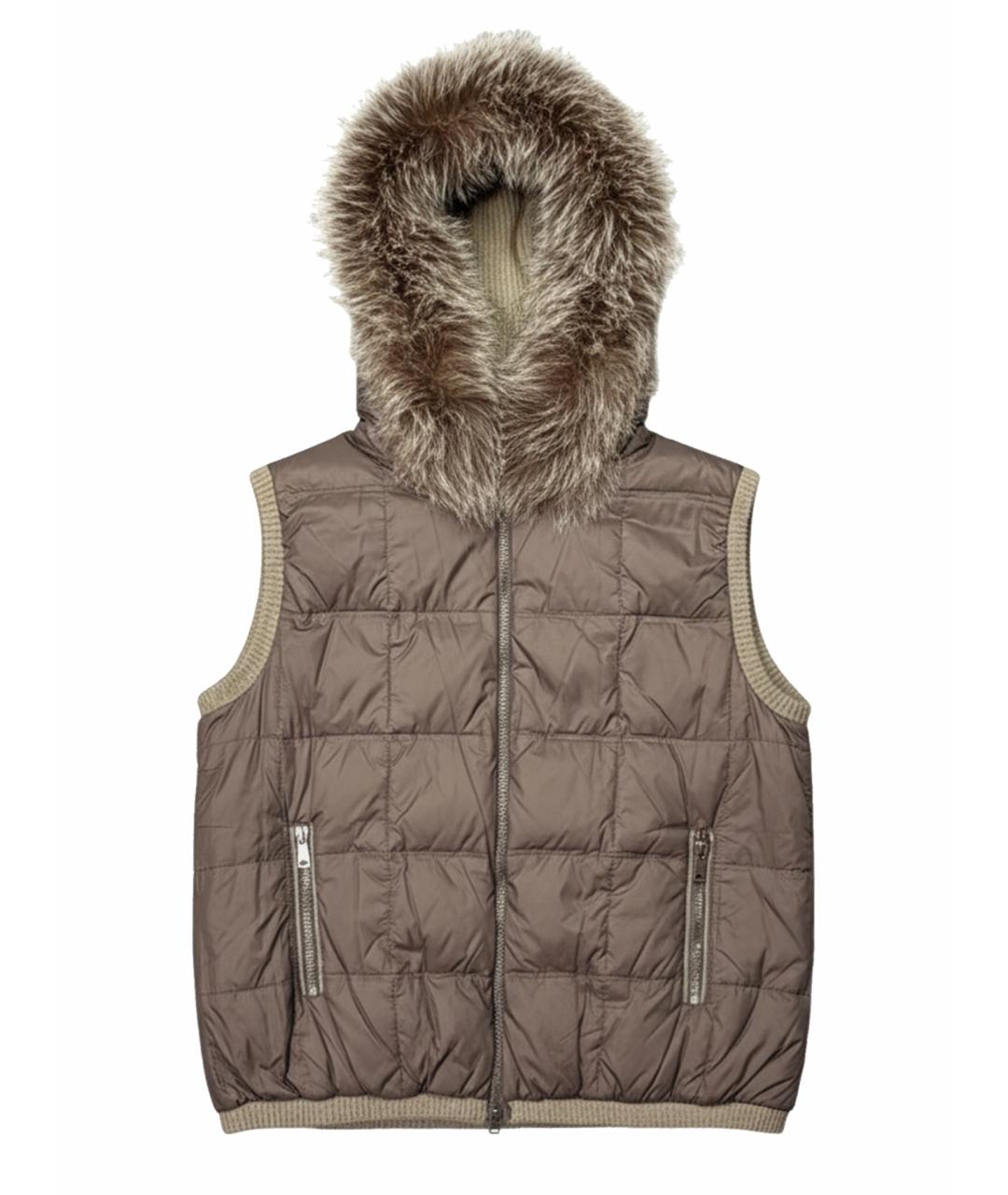 BRUNELLO CUCINELLI Коричневый кашемировый жилет, фото 1