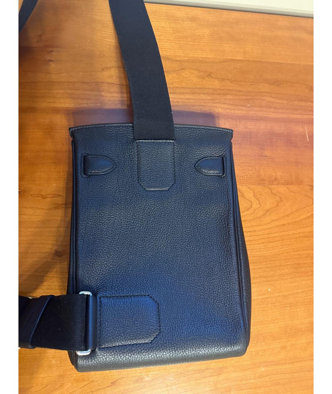 HERMES Черная кожаная сумка на плечо, фото 3