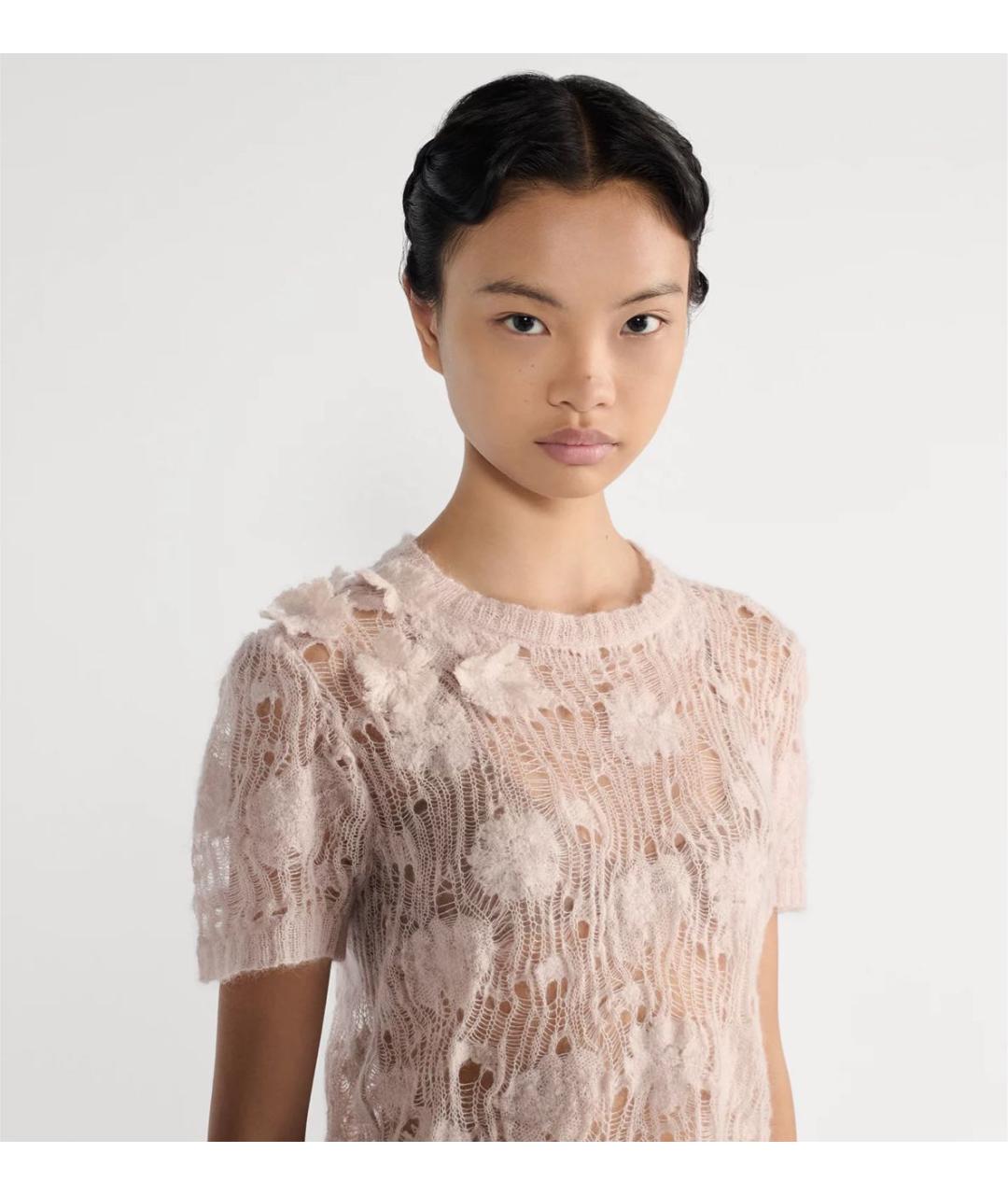 CHRISTIAN DIOR Розовый джемпер / свитер, фото 3