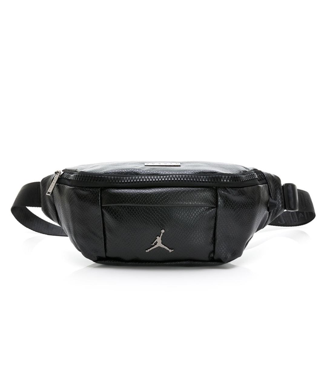 JORDAN Черная кожаная поясная сумка, фото 1