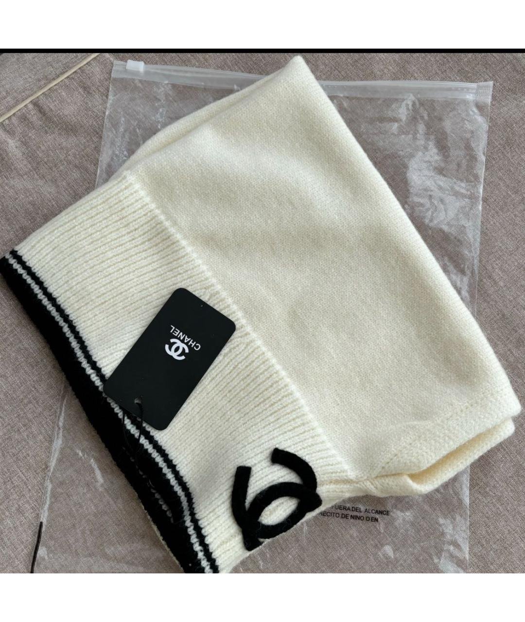 CHANEL Бежевый кашемировый капюшон, фото 7