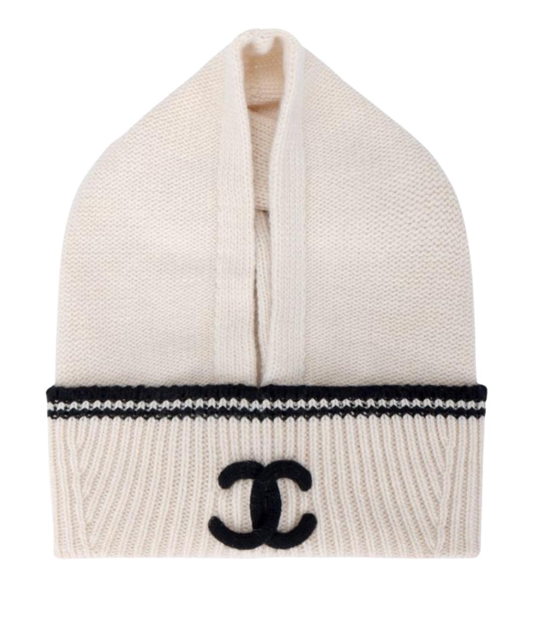 CHANEL Бежевый кашемировый капюшон, фото 1