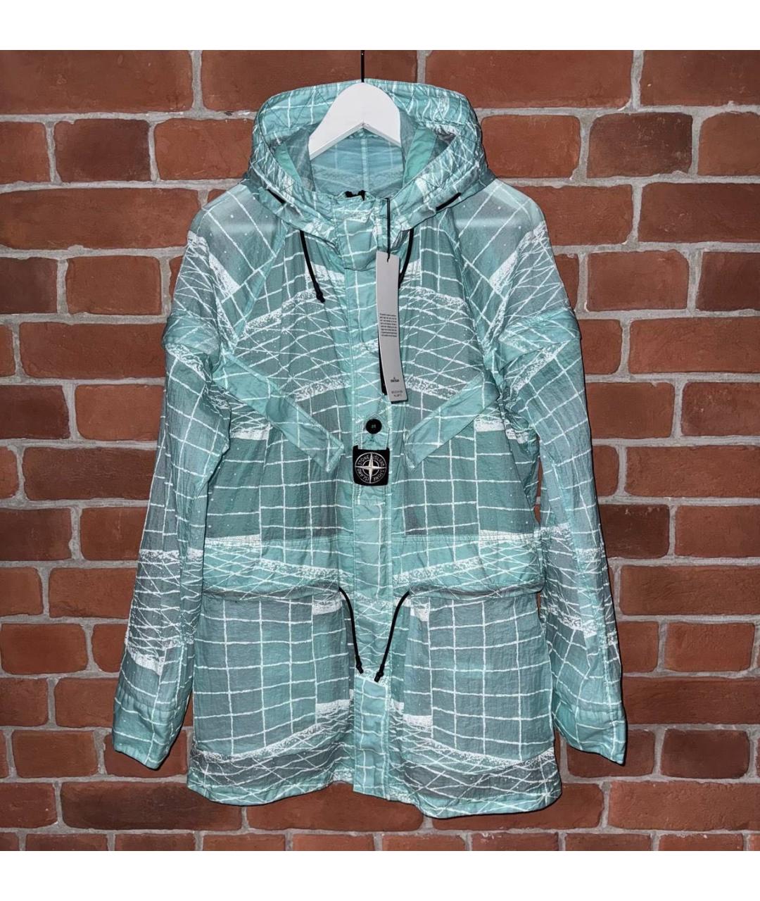 STONE ISLAND Голубая полиуретановая куртка, фото 2