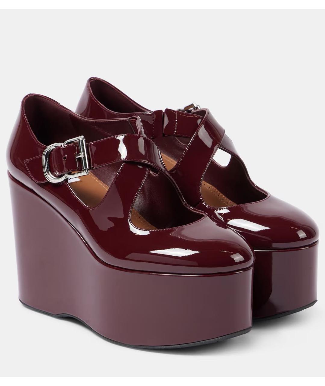 ALAIA Бордовые туфли из лакированной кожи, фото 2