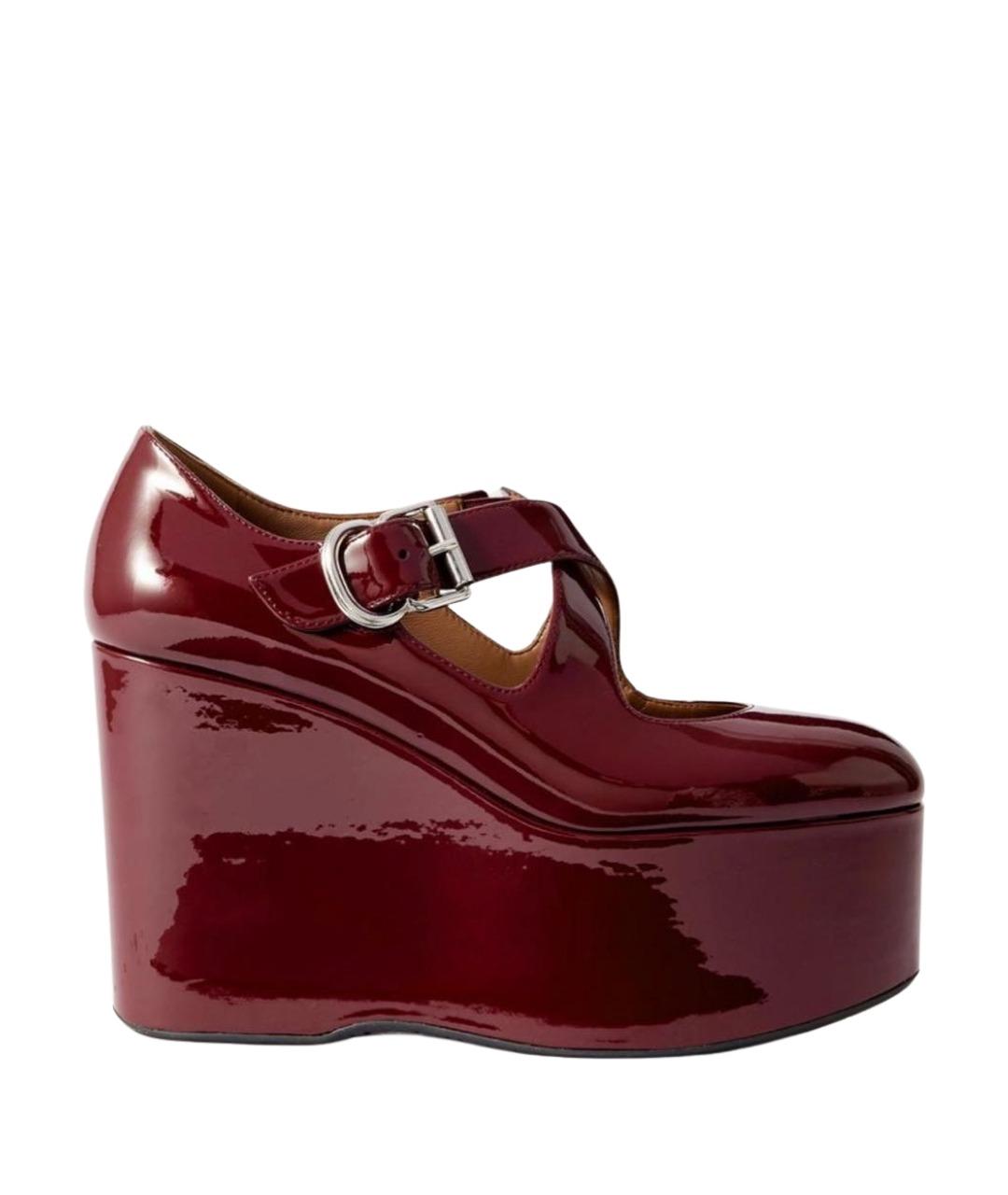 ALAIA Бордовые туфли из лакированной кожи, фото 1