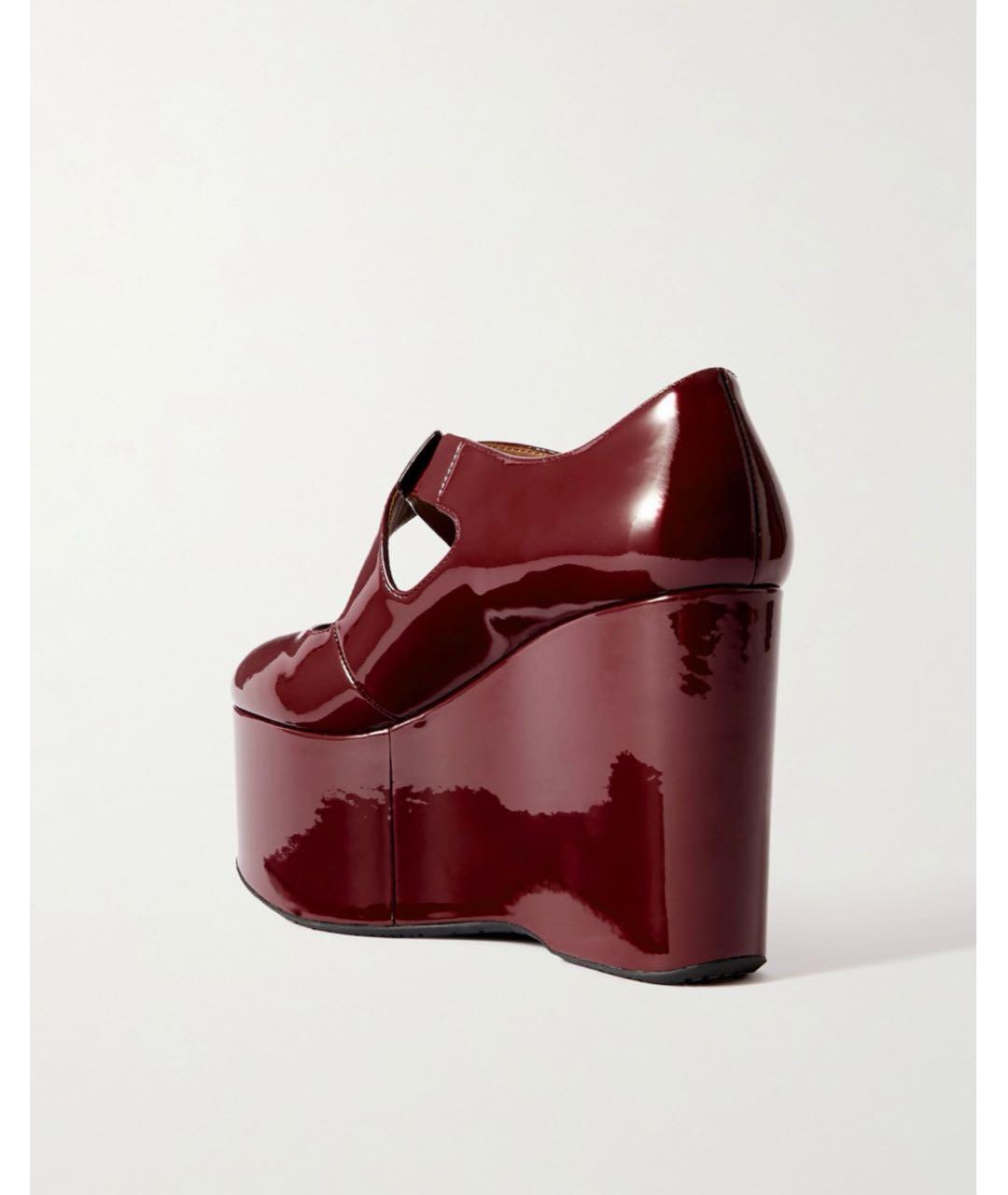 ALAIA Бордовые туфли из лакированной кожи, фото 3