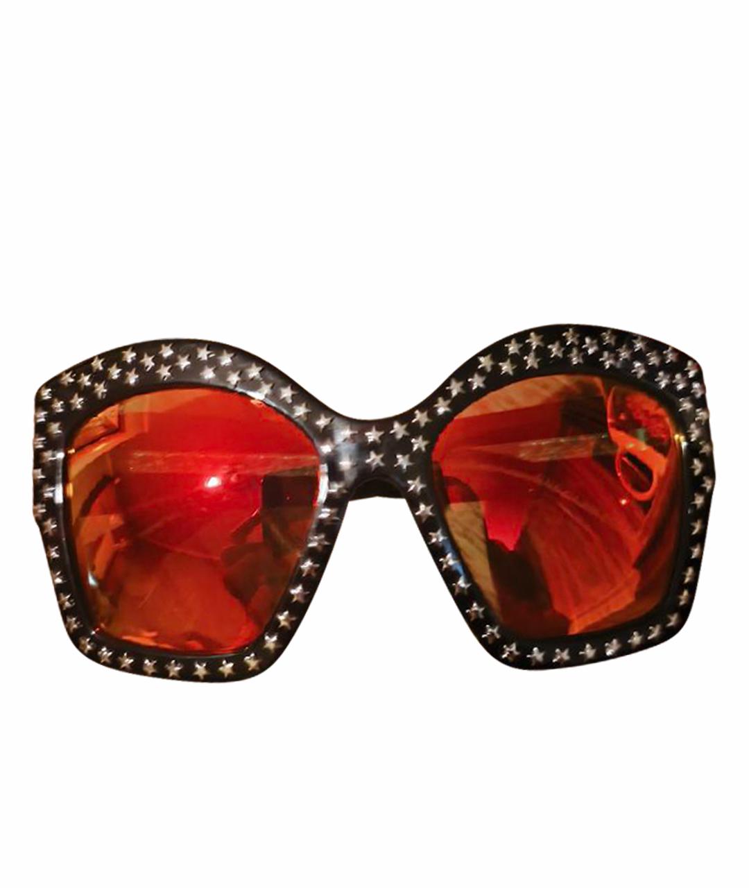 GUCCI Коричневые пластиковые солнцезащитные очки, фото 1