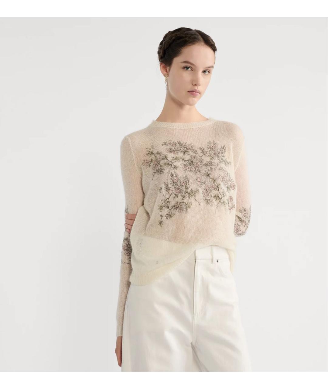 CHRISTIAN DIOR Бежевый джемпер / свитер, фото 4