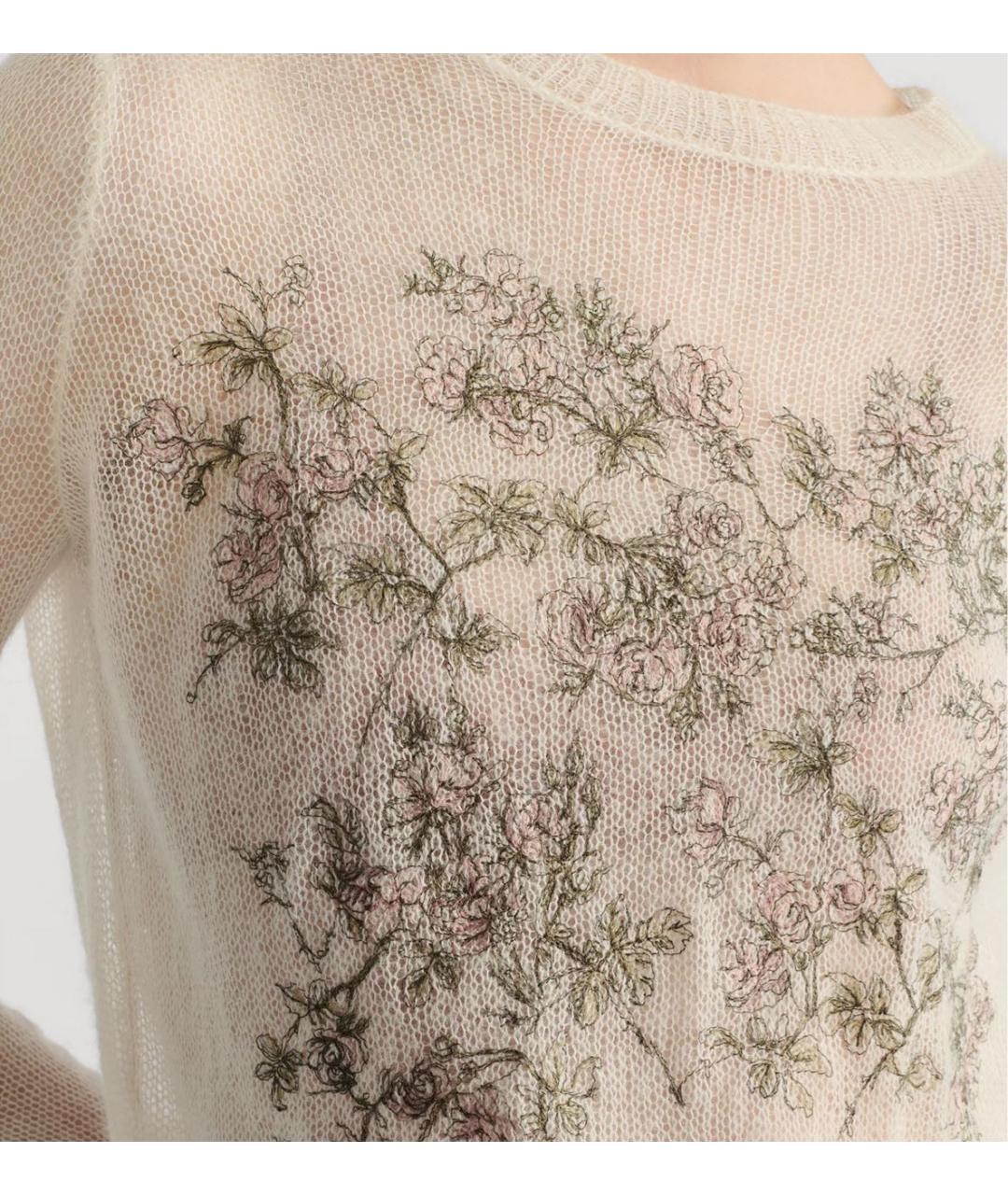 CHRISTIAN DIOR Бежевый джемпер / свитер, фото 5