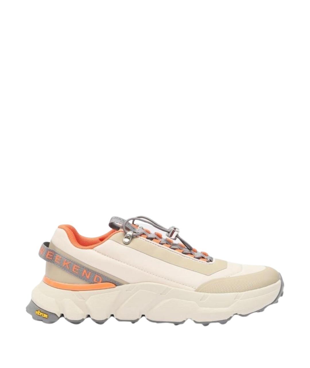 WEEKEND MAX MARA Бежевые текстильные кроссовки, фото 1