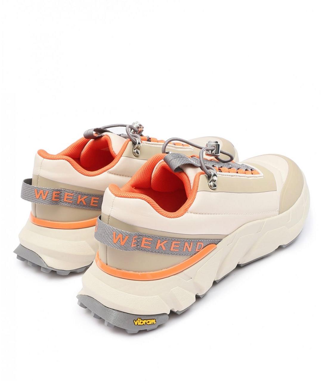 WEEKEND MAX MARA Бежевые текстильные кроссовки, фото 4