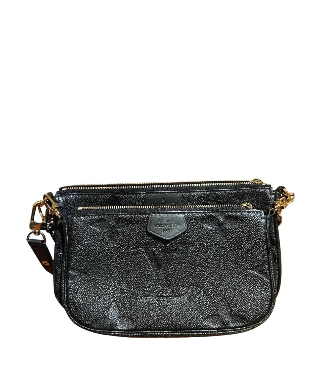 LOUIS VUITTON Черная кожаная сумка на плечо, фото 1