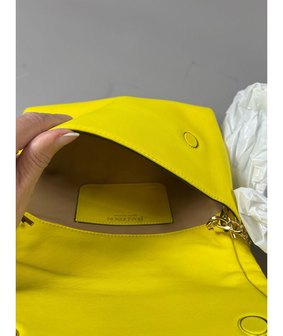 J.W.ANDERSON Желтая кожаная сумка через плечо, фото 4