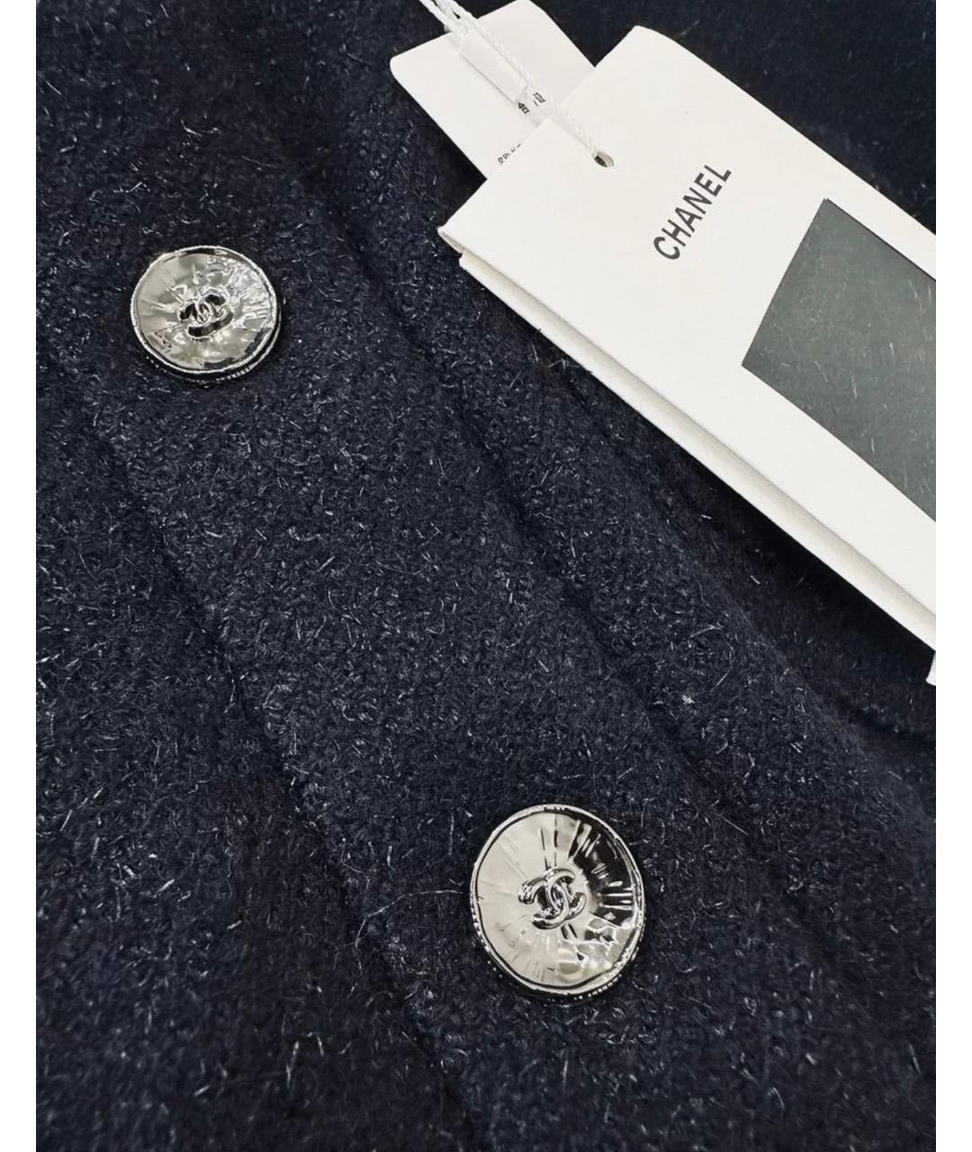 CHANEL Темно-синий шерстяной костюм с брюками, фото 7
