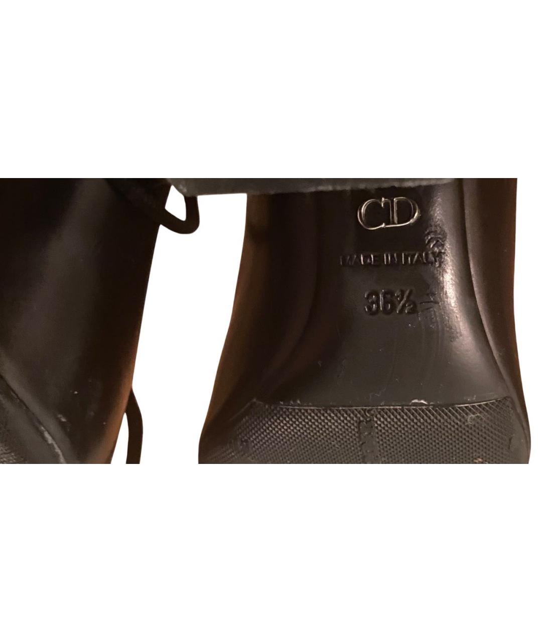 CHRISTIAN DIOR Черные кожаные туфли, фото 8