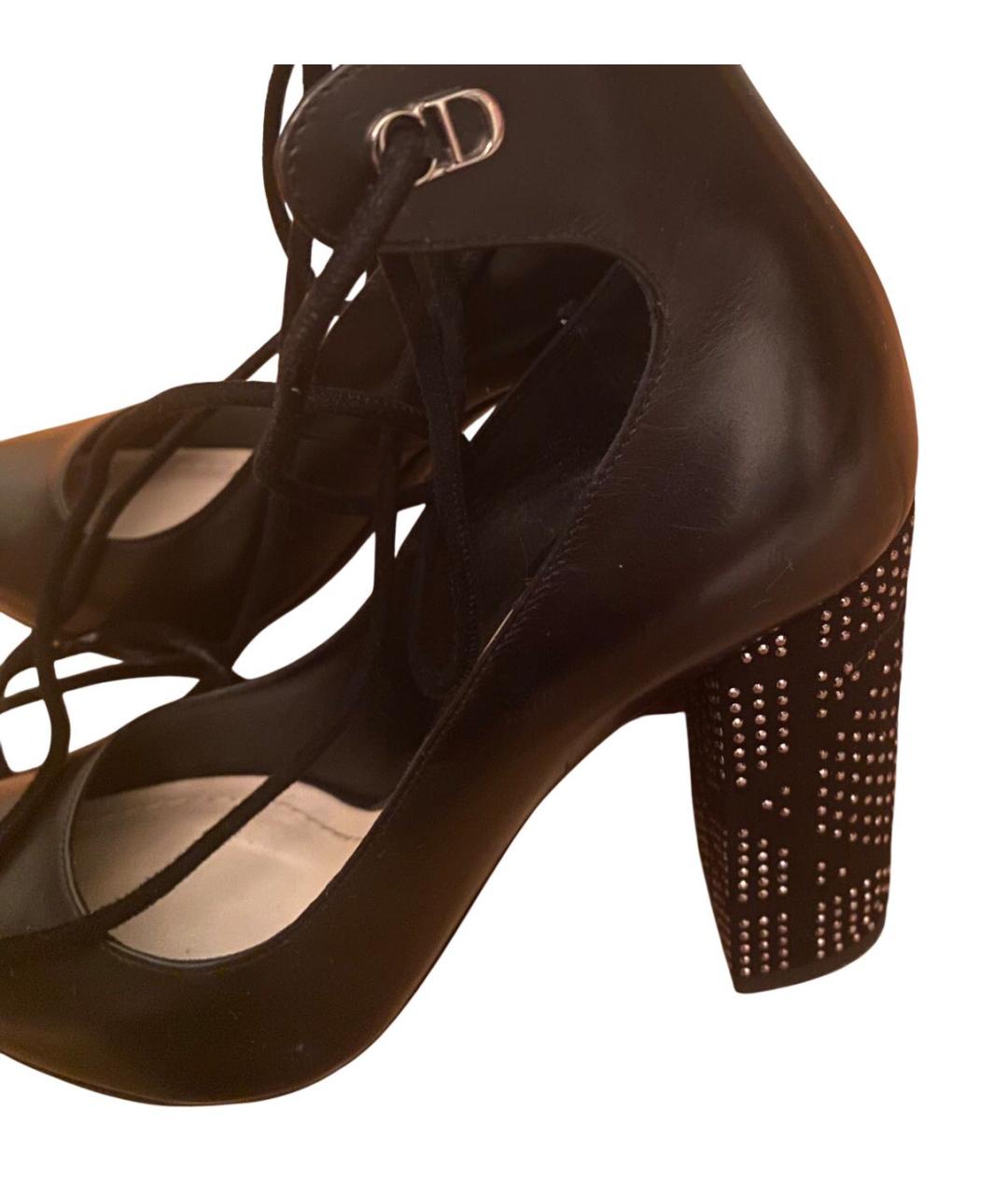 CHRISTIAN DIOR Черные кожаные туфли, фото 6