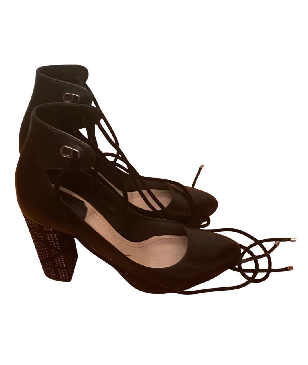 CHRISTIAN DIOR Черные кожаные туфли, фото 5