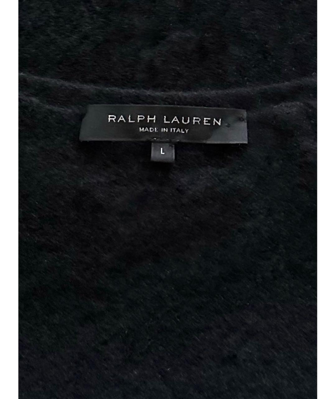 RALPH LAUREN Черный кашемировый джемпер / свитер, фото 6