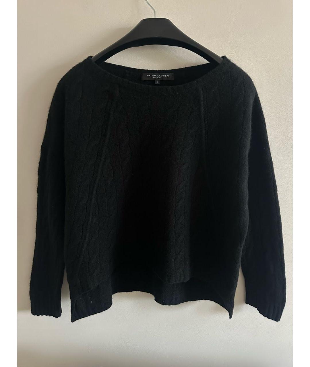 RALPH LAUREN Черный кашемировый джемпер / свитер, фото 8