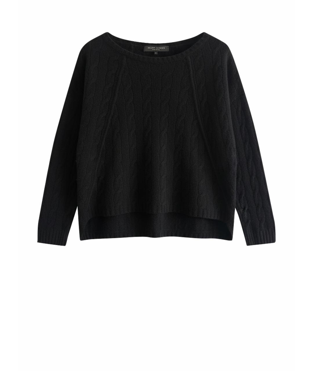 RALPH LAUREN Черный кашемировый джемпер / свитер, фото 1