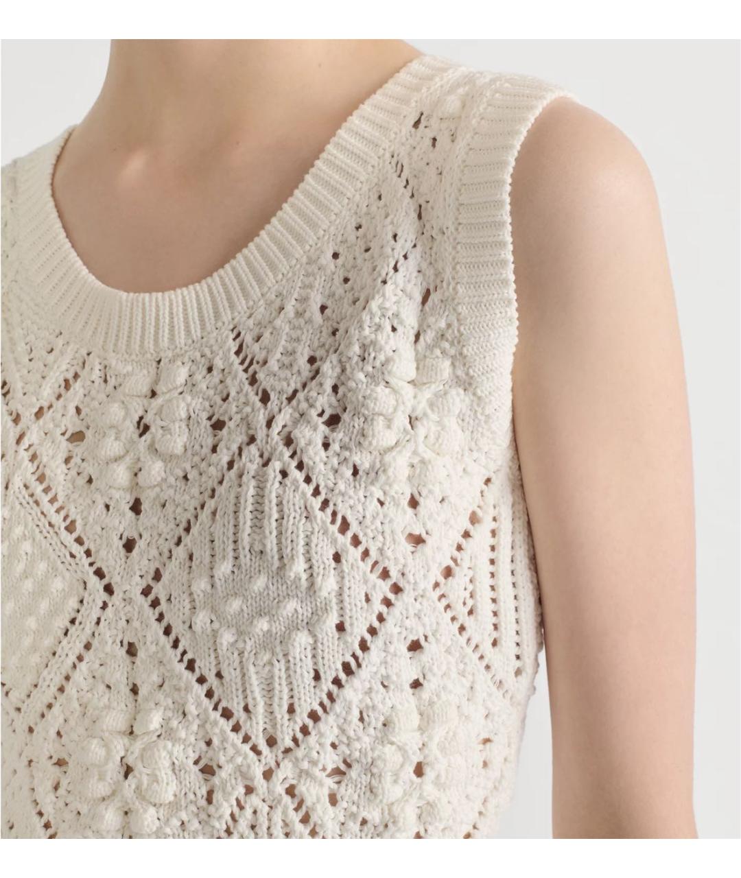 CHRISTIAN DIOR Бежевый хлопковый кардиган, фото 5