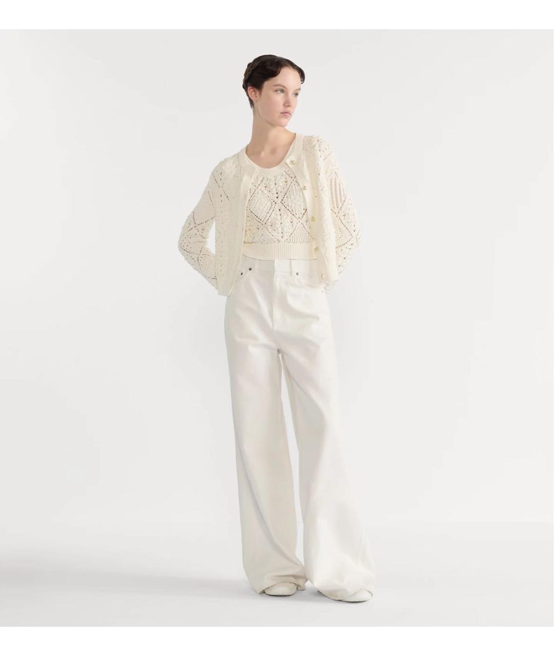 CHRISTIAN DIOR Бежевый хлопковый кардиган, фото 2