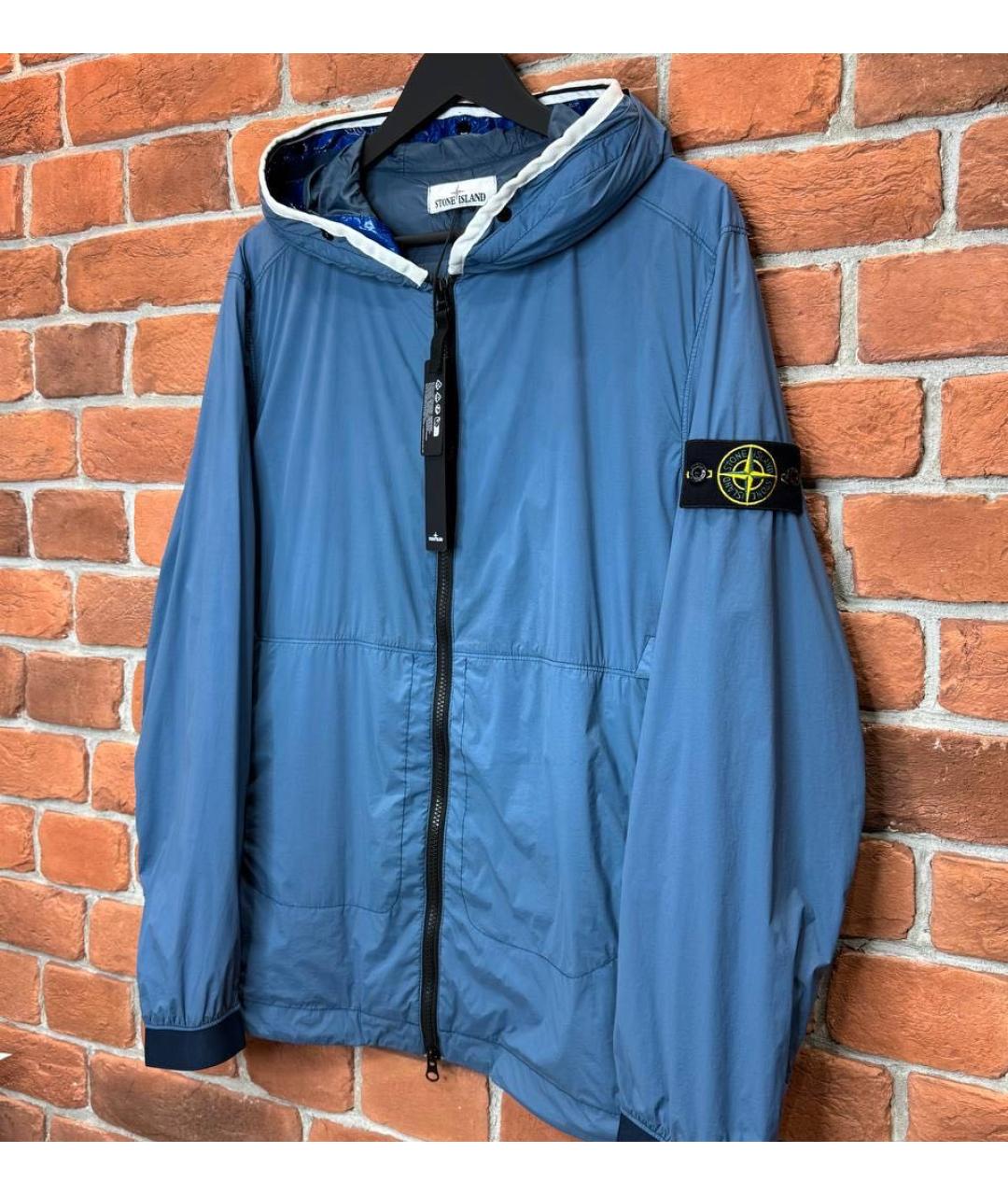 STONE ISLAND Голубая полиамидовая куртка, фото 2