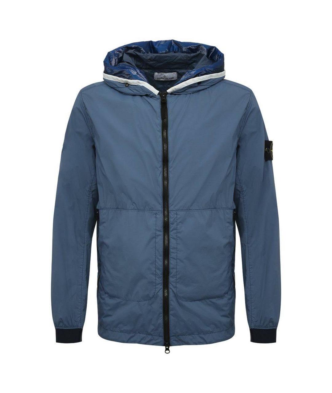 STONE ISLAND Голубая полиамидовая куртка, фото 6