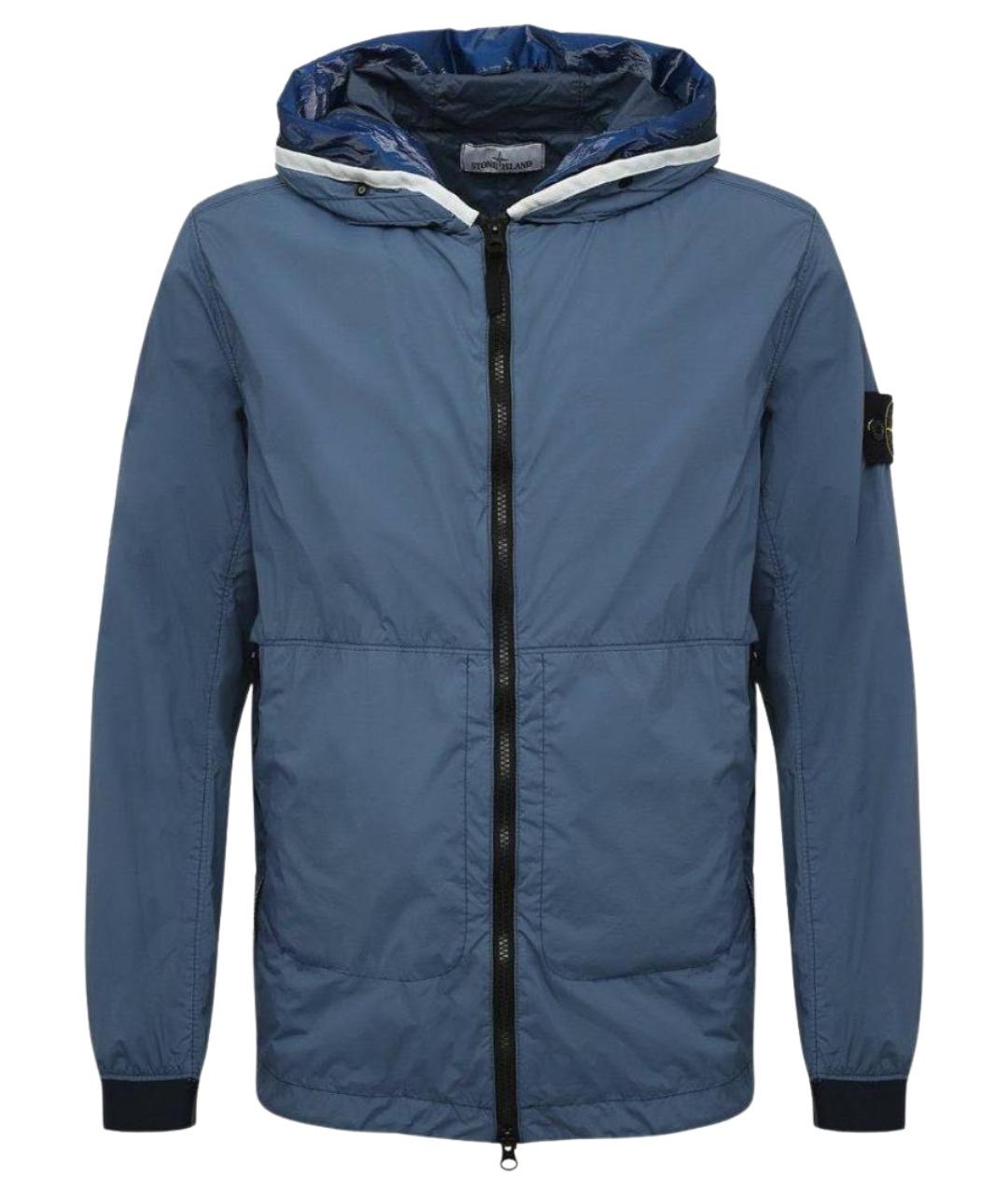 STONE ISLAND Голубая полиамидовая куртка, фото 1