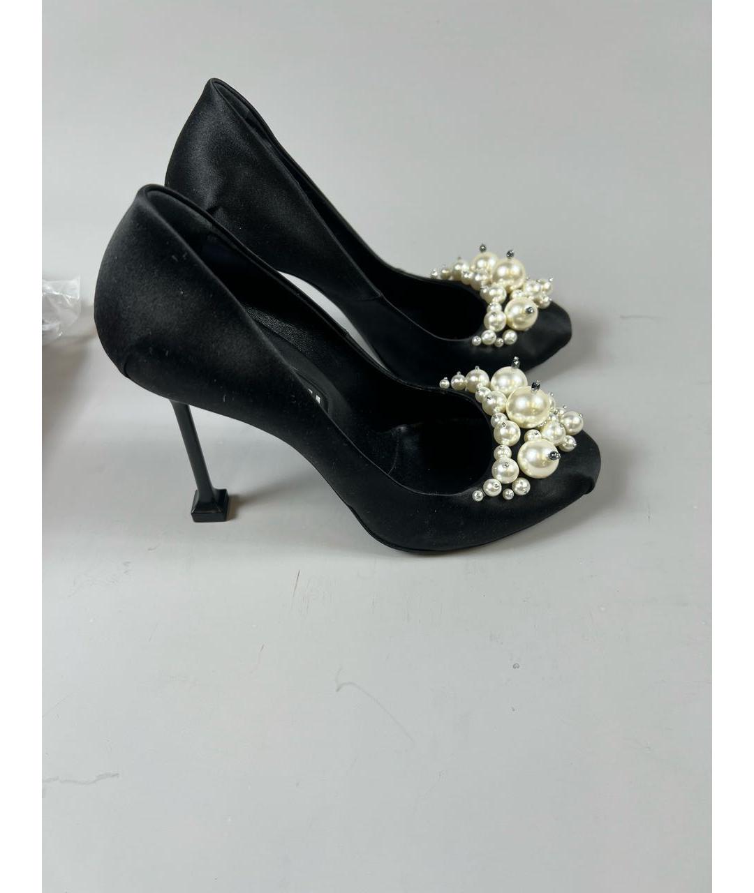 MIU MIU Черные текстильные туфли, фото 8