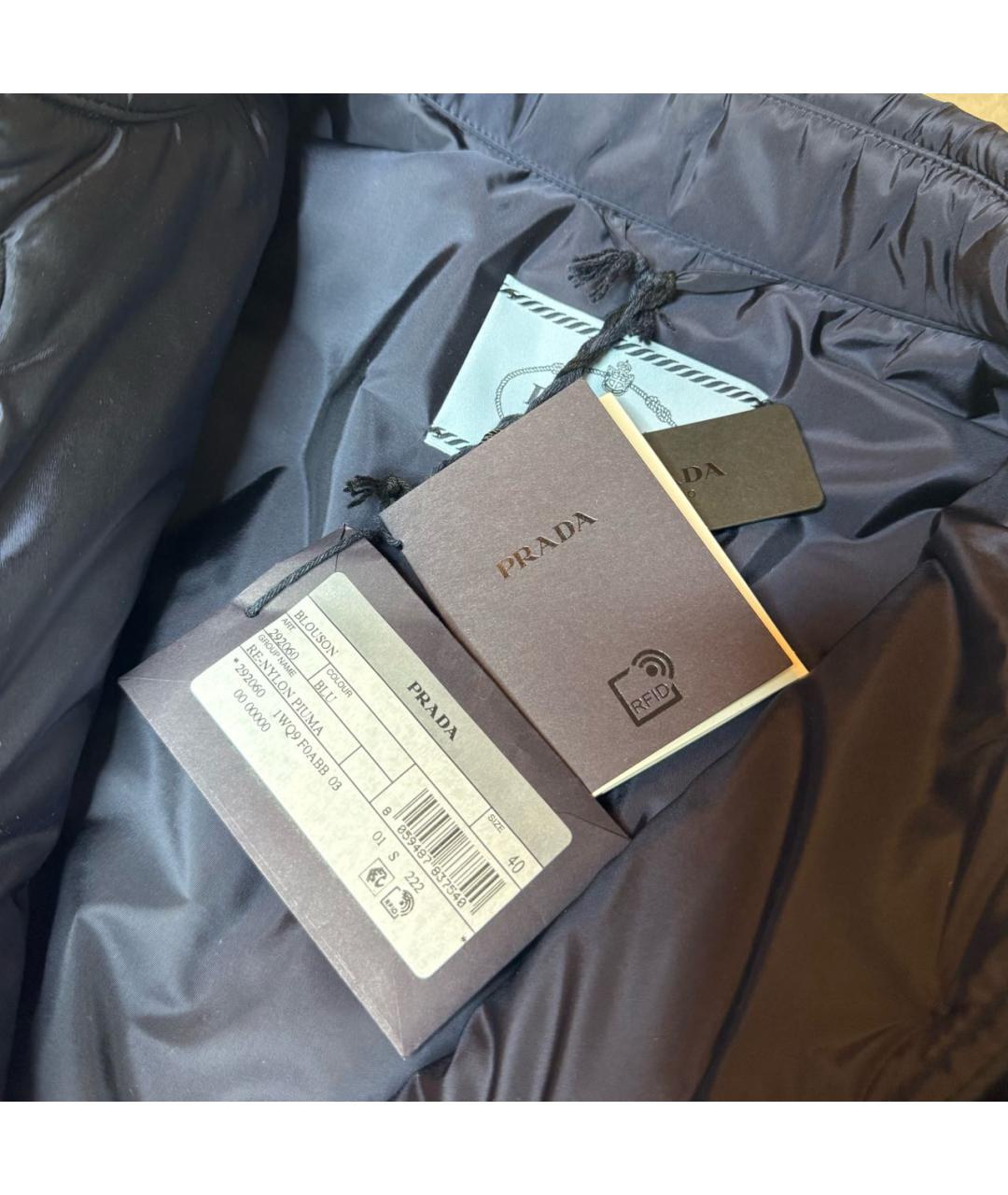 PRADA Темно-синий пуховик, фото 4