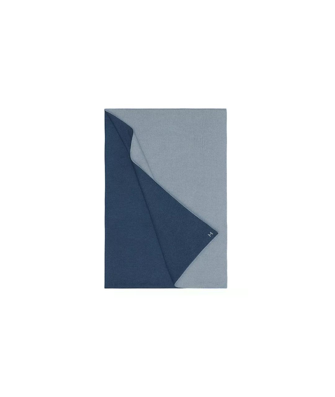 HERMES Синий шарф, фото 2