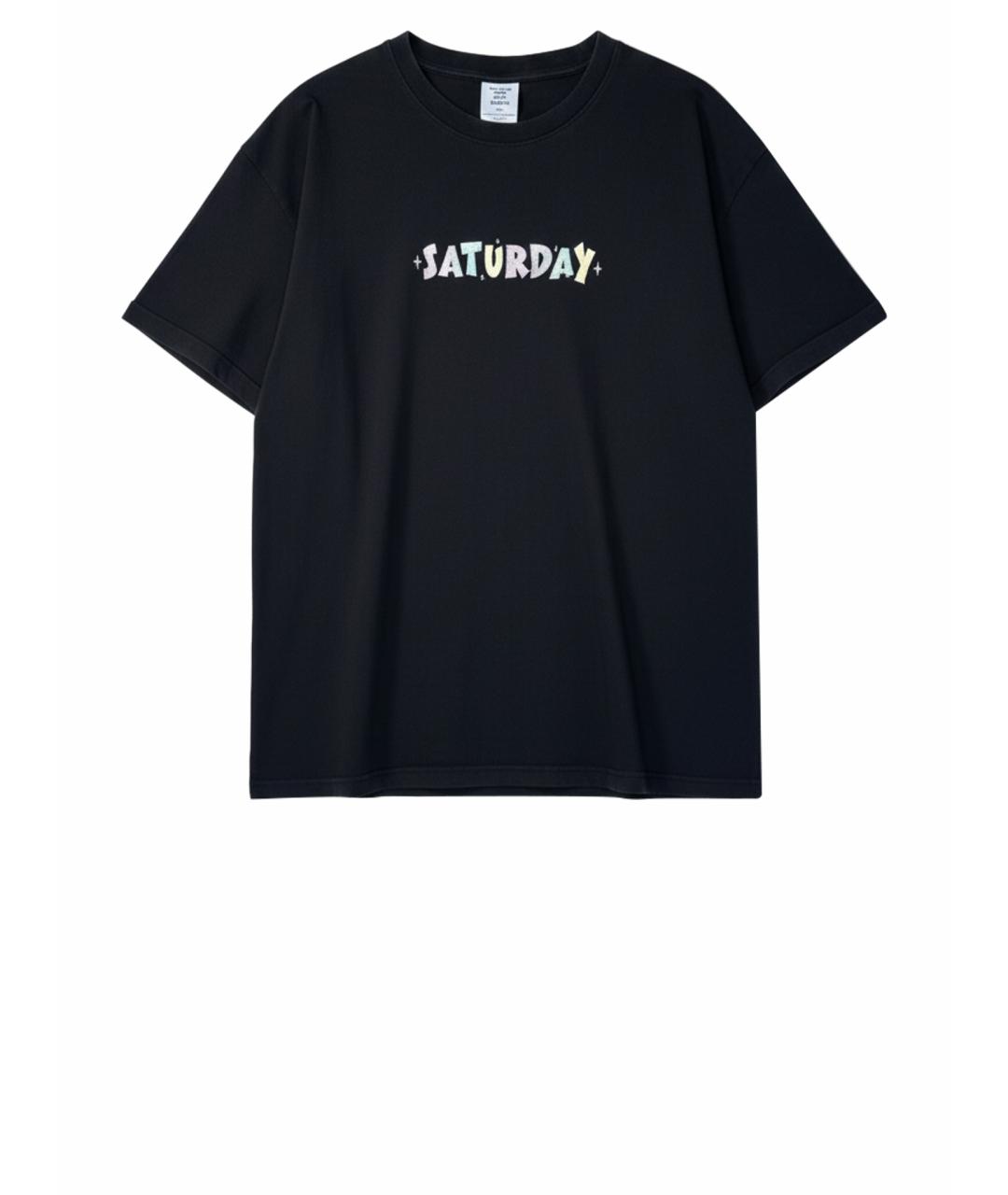 VETEMENTS Черная хлопковая футболка, фото 1