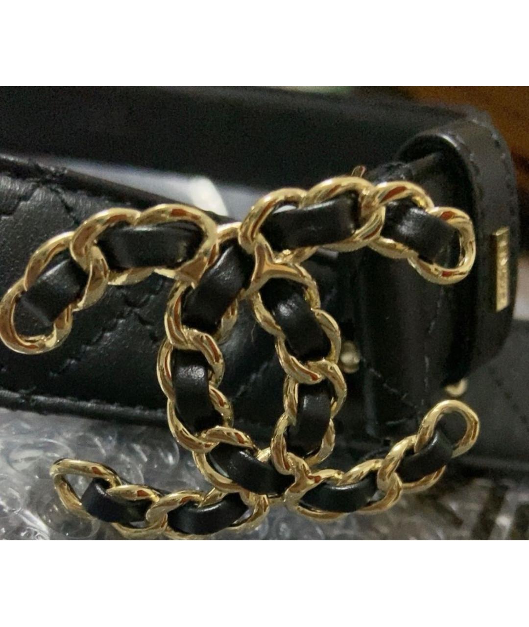 CHANEL Черный кожаный ремень, фото 7